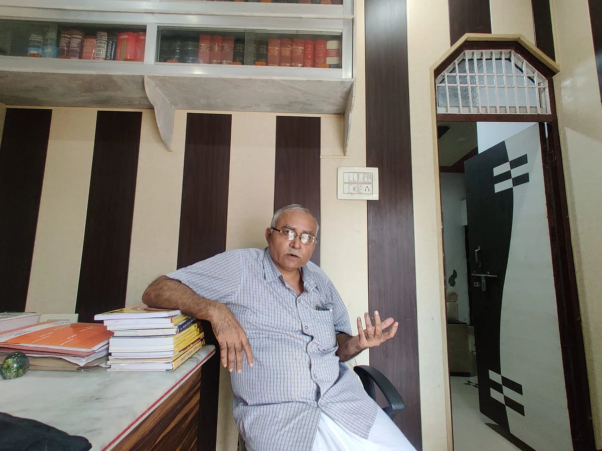 <div class="paragraphs"><p>Advocate Madhuvan Dutt in his home in Mathura while he speaks about the various issues with the case. He is the lawyer for seven of the eight accused, other than Kappan.</p></div>