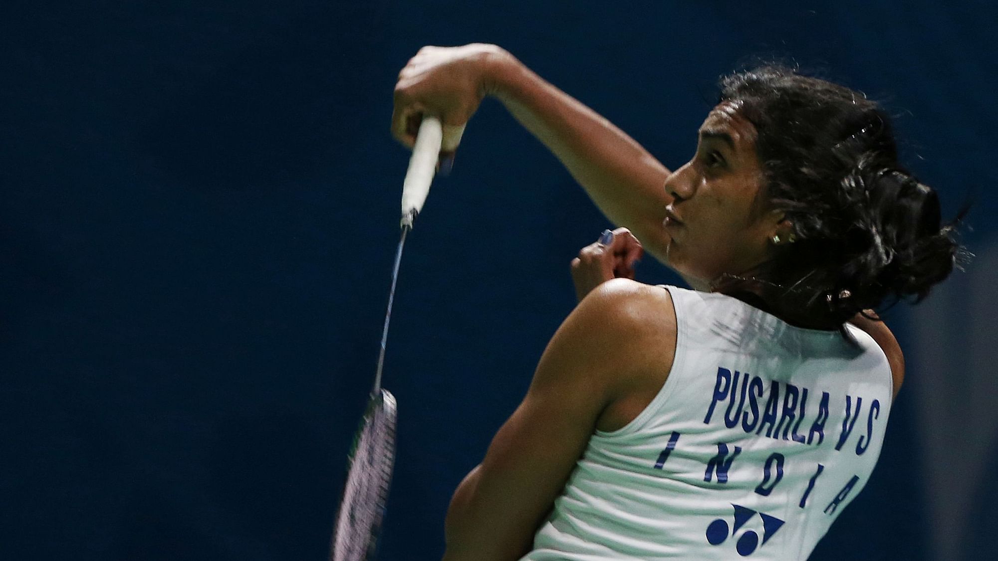 <div class="paragraphs"><p>PV Sindhu was playing her first event since the 2020 Tokyo Olympics.</p></div>