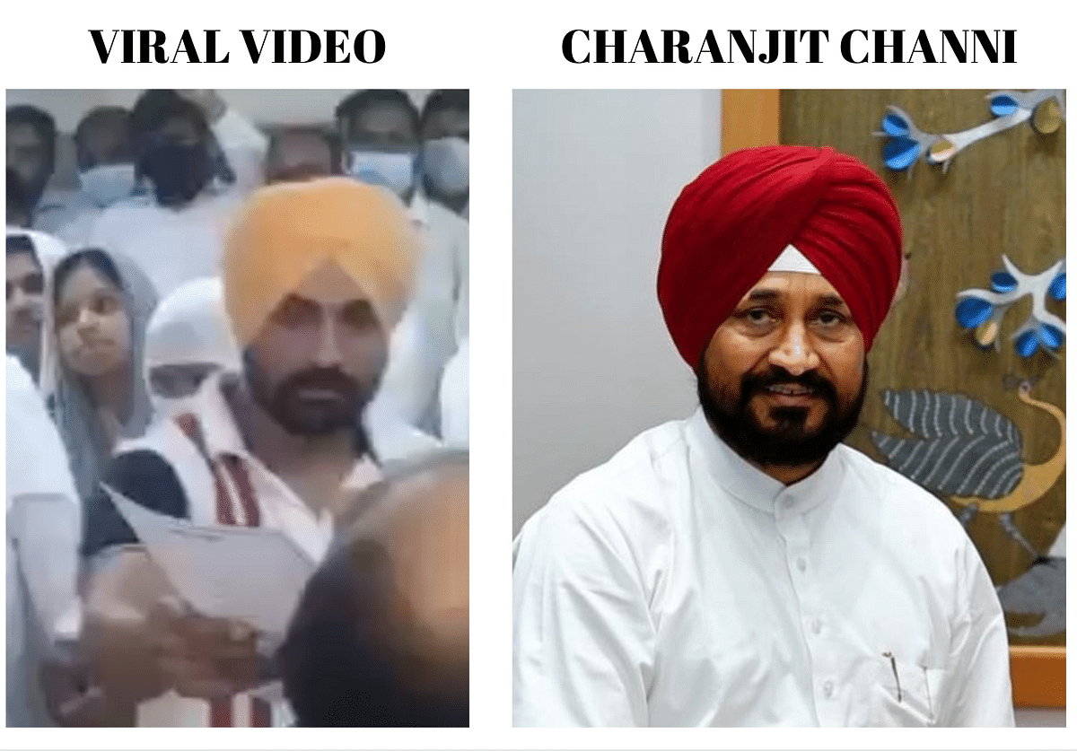 A comparison between the appearance of the man in video and the Punjab chief minister, showed a stark difference.