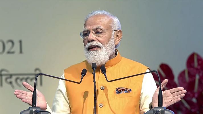 <div class="paragraphs"><p>Prime Minister Narendra Modi on Wednesday, 13 October, launched the Gati Shakti National Master Plan for multi-modal connectivity, at a programme held at Delhi's Pragati Maidan.</p></div>