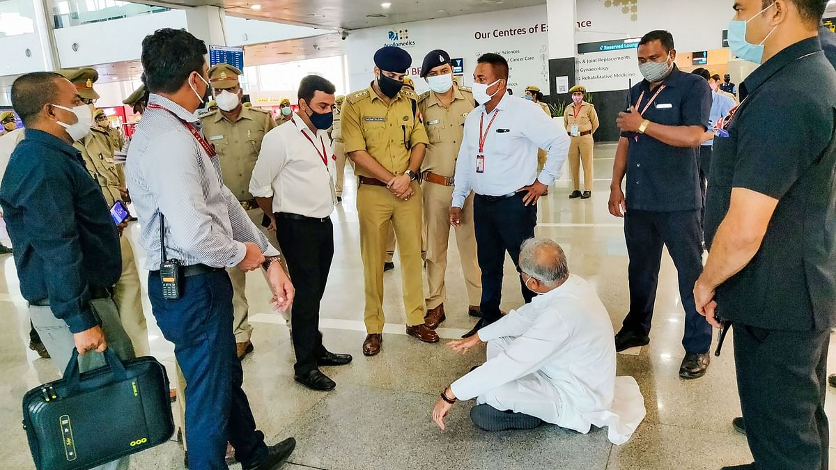 'Was Going to See Priyanka': CM Baghel Stopped at Lucknow Airport, Sits on Floor