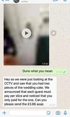 Wedding Guest Spotted Eating Extra Cake on CCTV, Gets Charged by Couple