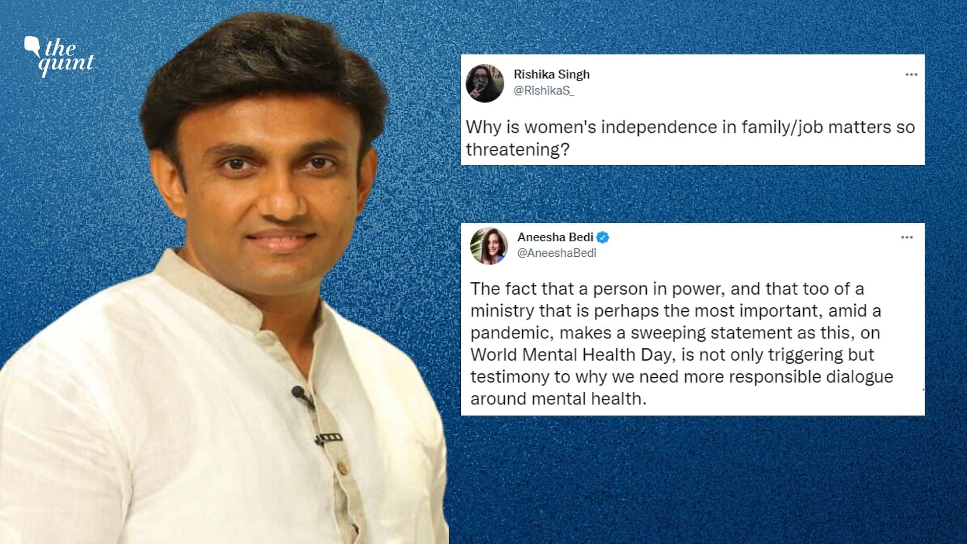 <div class="paragraphs"><p>Dr K Sudhakar's insinuation that a woman's primary role in society is to be a wife and a mother faced backlash on social media</p></div>