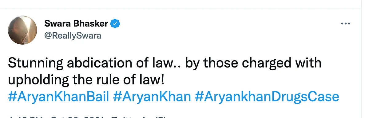 'Jashn-e-Harassment': Twitter Reacts to Aryan Khan Being Denied Bail Yet Again