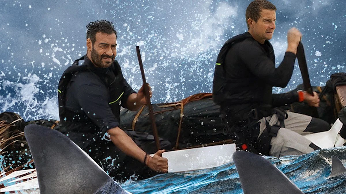 <div class="paragraphs"><p>Ajay Devgn on <em>Into the Wild With Bear Grylls.</em></p></div>