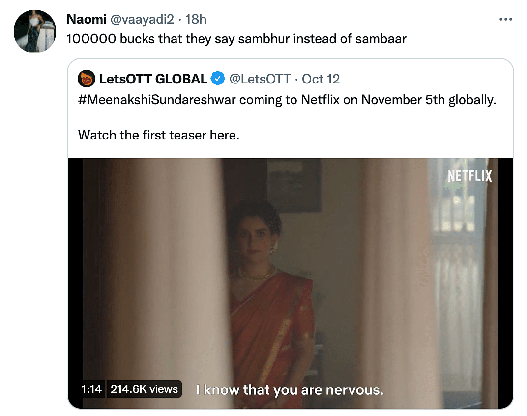 The film, starring Sanya Malhotra, has been called out for stereotyping Tamilians.