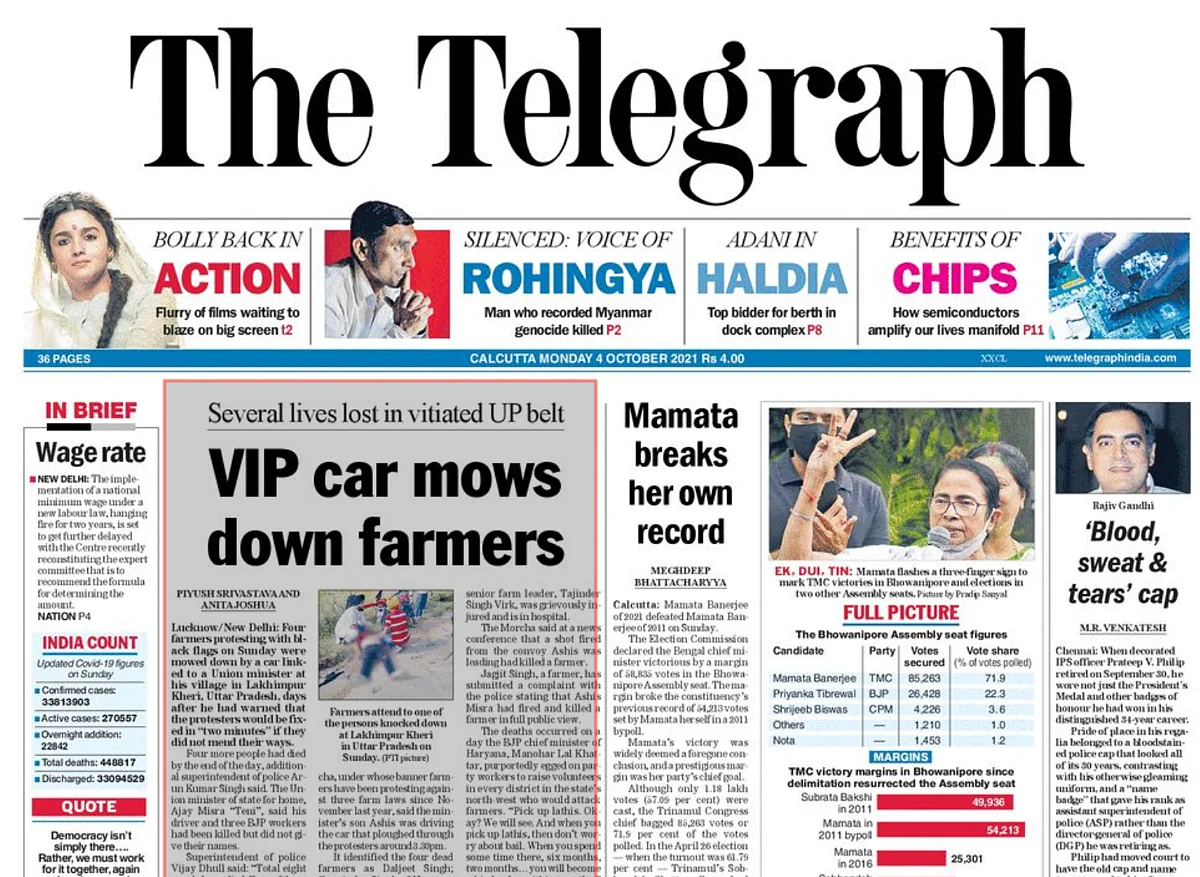 Farmers' Death in UP & Aryan Khan's Arrest: How Leading Dailies Covered the News