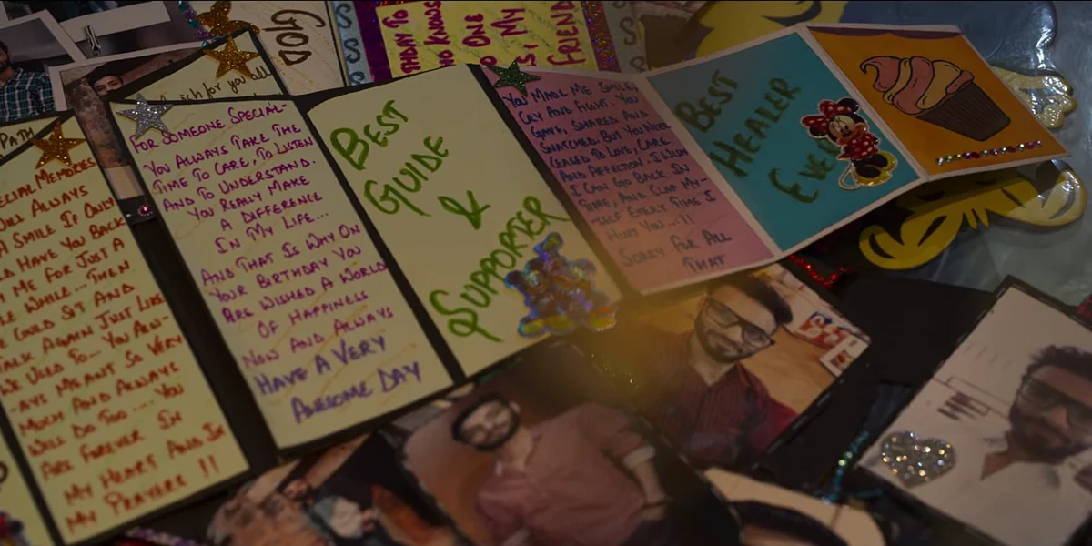 <div class="paragraphs"><p>Greeting cards made by Maneka for a distant family friend. </p></div>