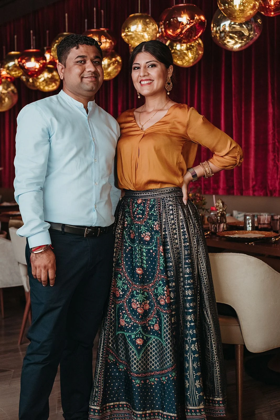 <div class="paragraphs"><p>Fernanda and her Indian husband, owners of Patravali, Indian restauranteers and caterers.</p></div>