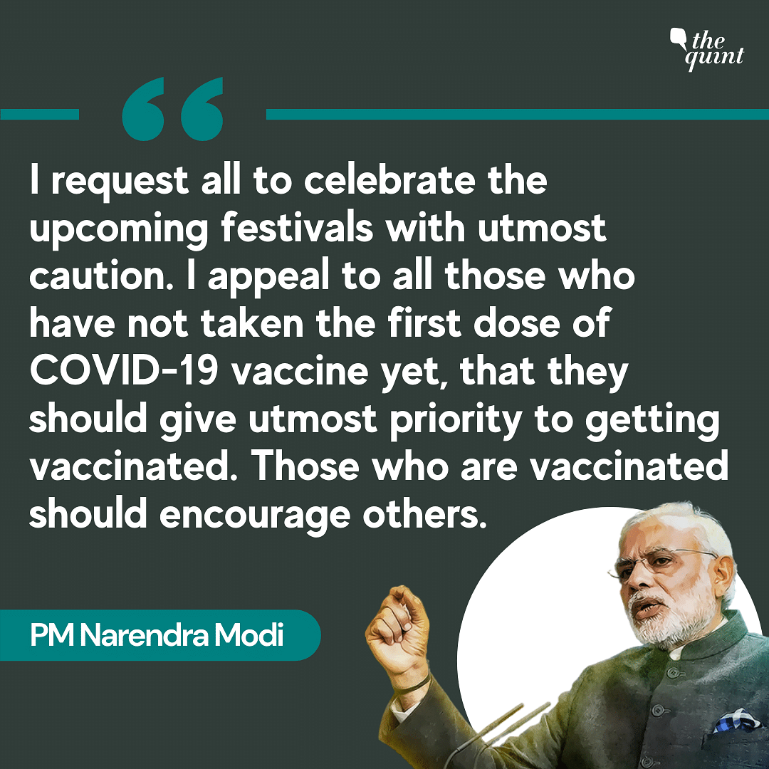 Prime Minister Modi's address to the nation comes a day after India hit the 1 billion vaccinations milestone.