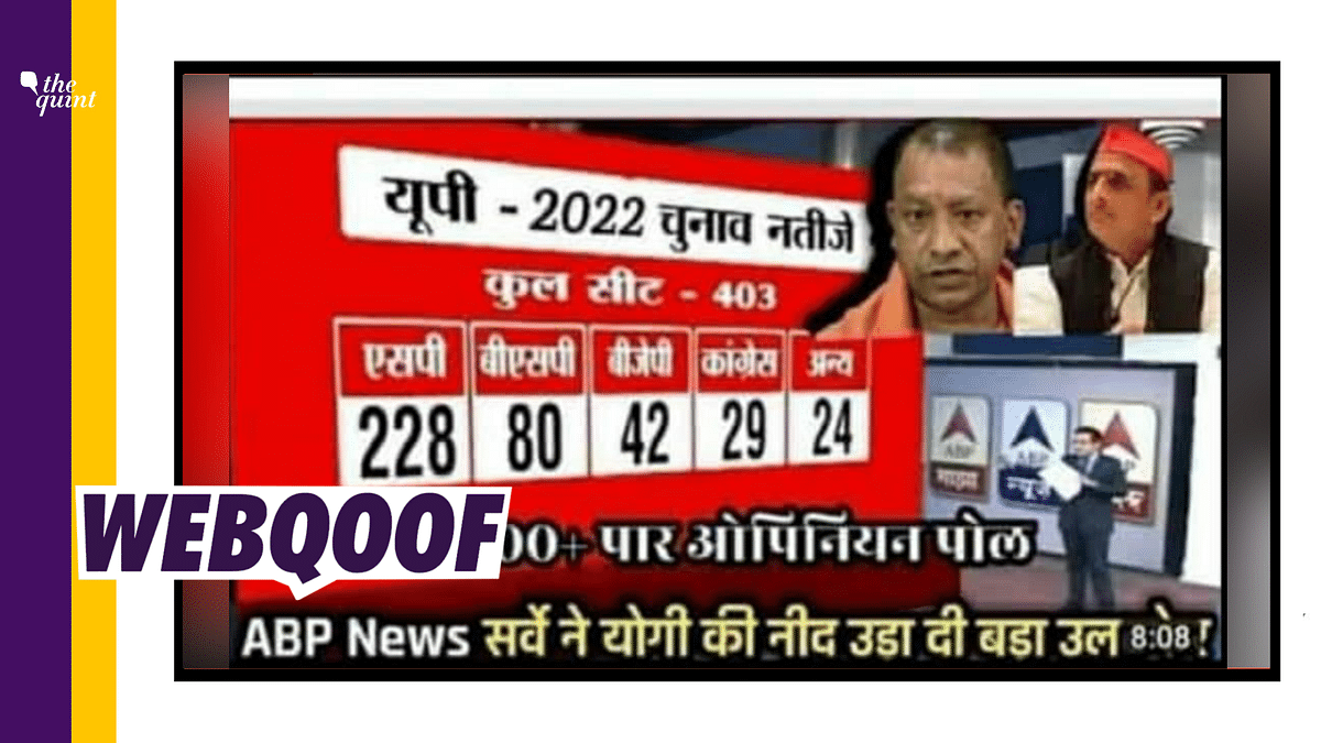 UP Polls 2022: Photo of Old ABP News Bulletin Shared as Recent Opinion Poll