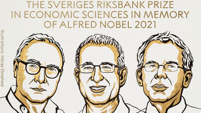 <div class="paragraphs"><p>The 2021 Nobel Prize in Economic Sciences was on Monday, 11 October, awarded to David Card, Joshua D. Angrist and Guido W. Imbens.</p><p><br></p></div>
