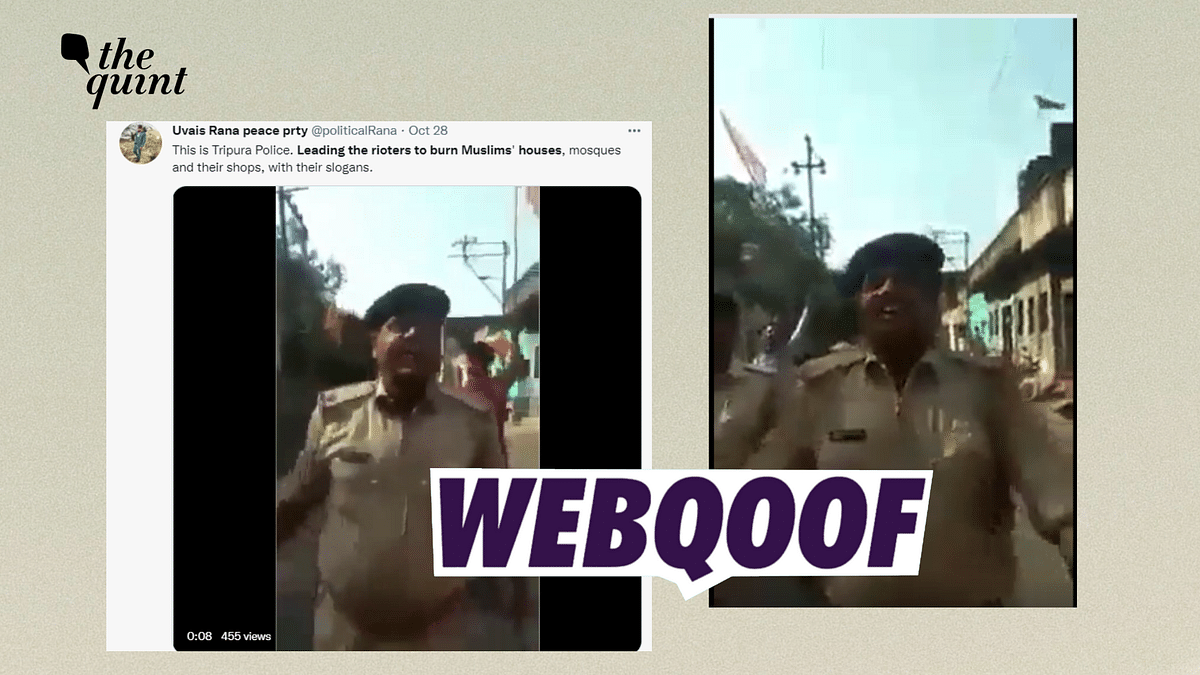 Clip Shows Tripura Police Encouraging Rioters? No, Video is Old