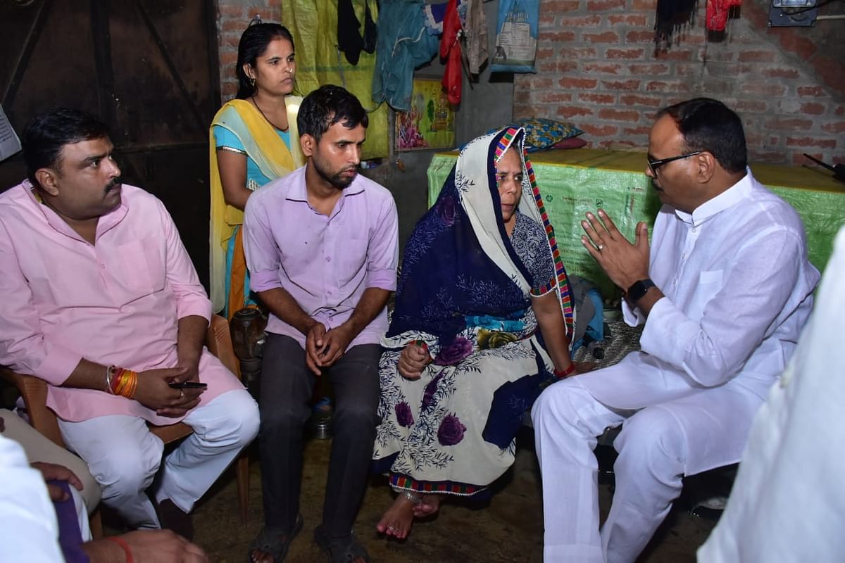Uttar Pradesh Law Minister Brajesh Pathak is reportedly the first BJP leader to visit the families of those killed.