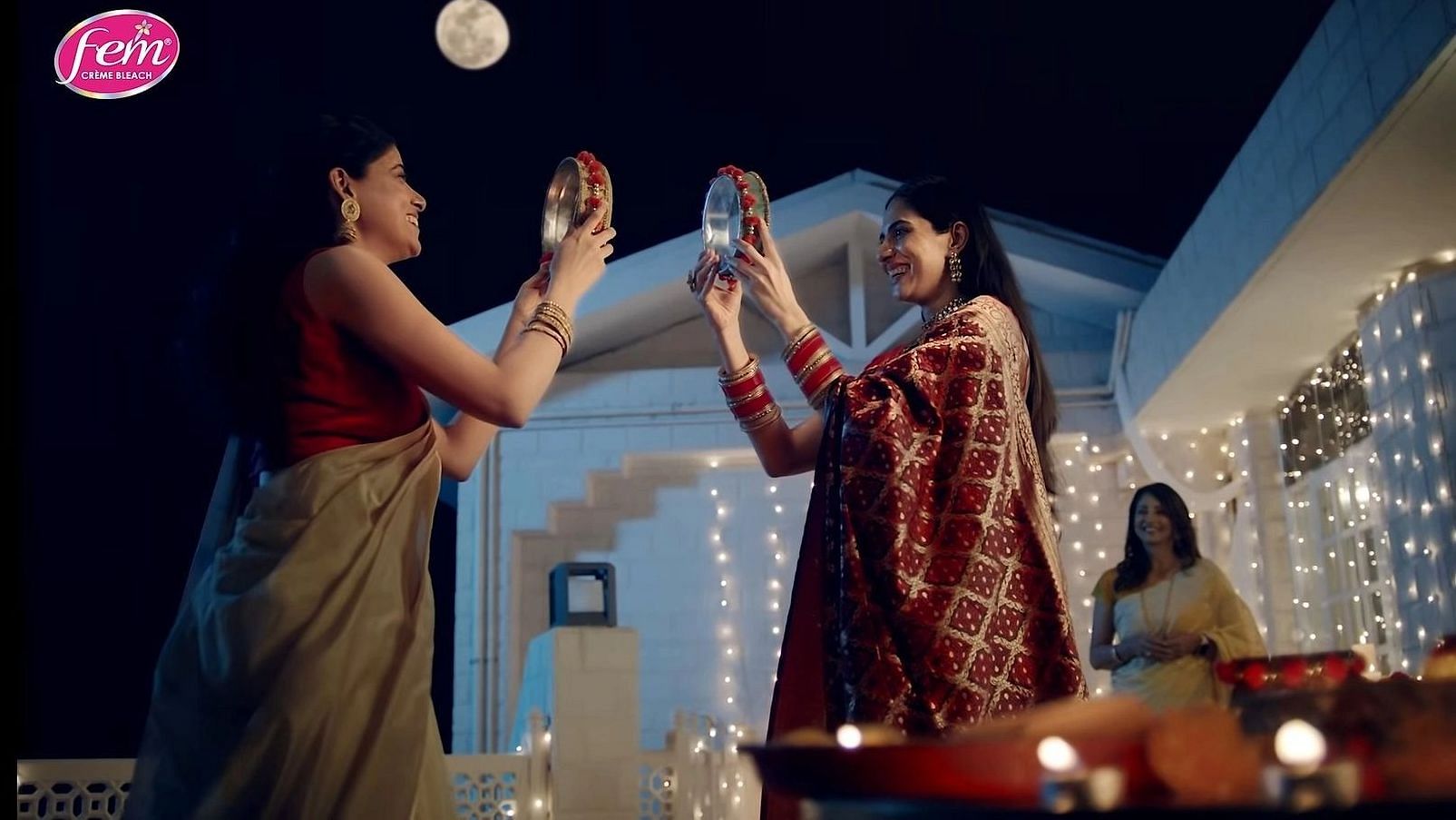 <div class="paragraphs"><p>The video of the ad shows two young women preparing for their first Karwa Chauth.</p></div>