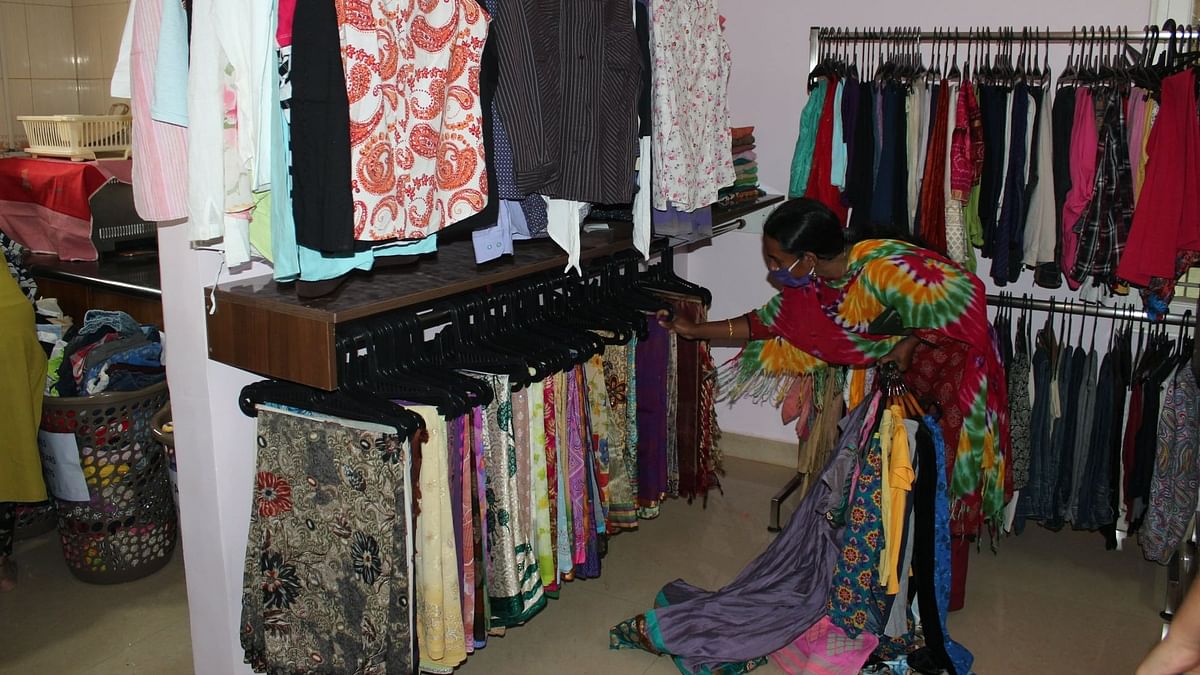 At Electronic City Clothes Bank, a Garment Costs Only Re 1