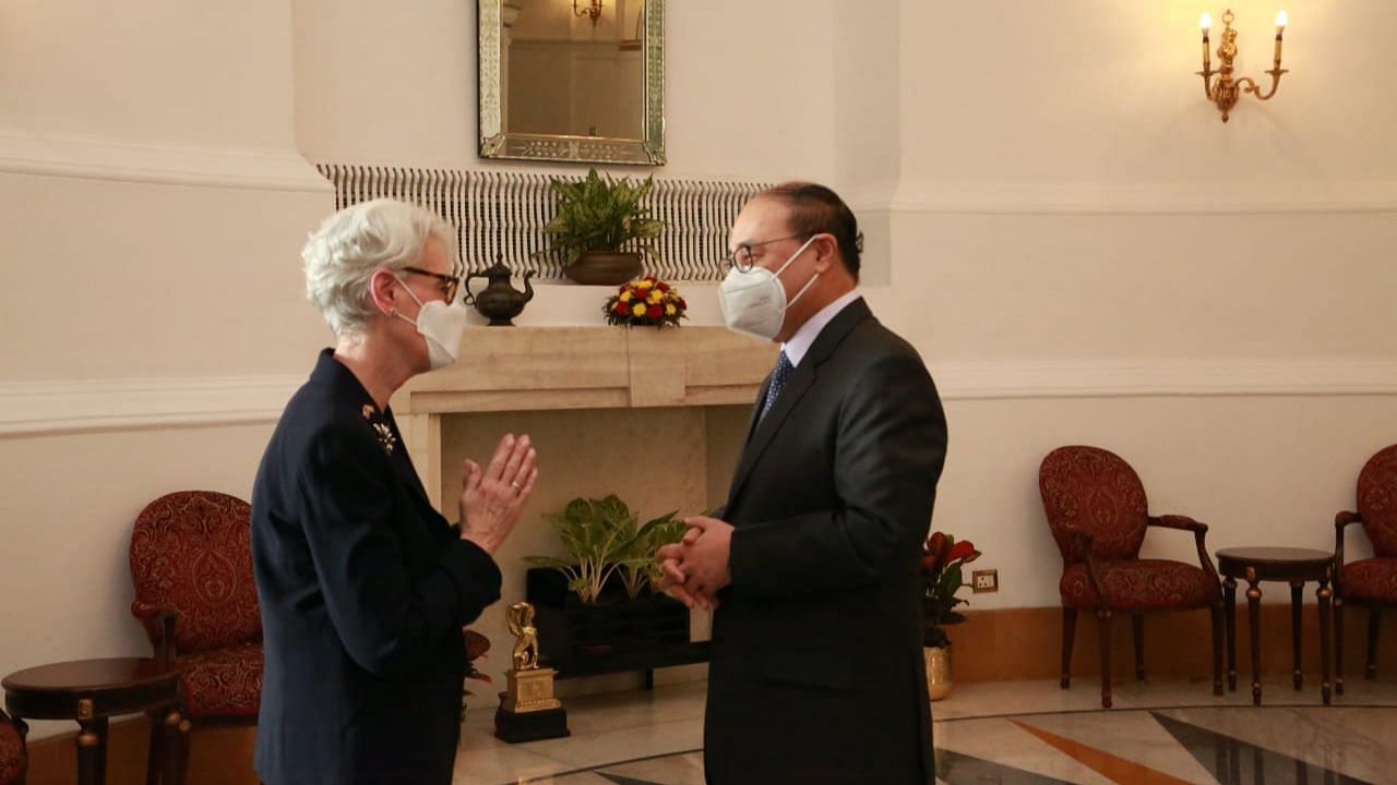<div class="paragraphs"><p>US Secretary of State Wendy Sherman with Indian Foreign Secretary Harsh Shringla.</p></div>