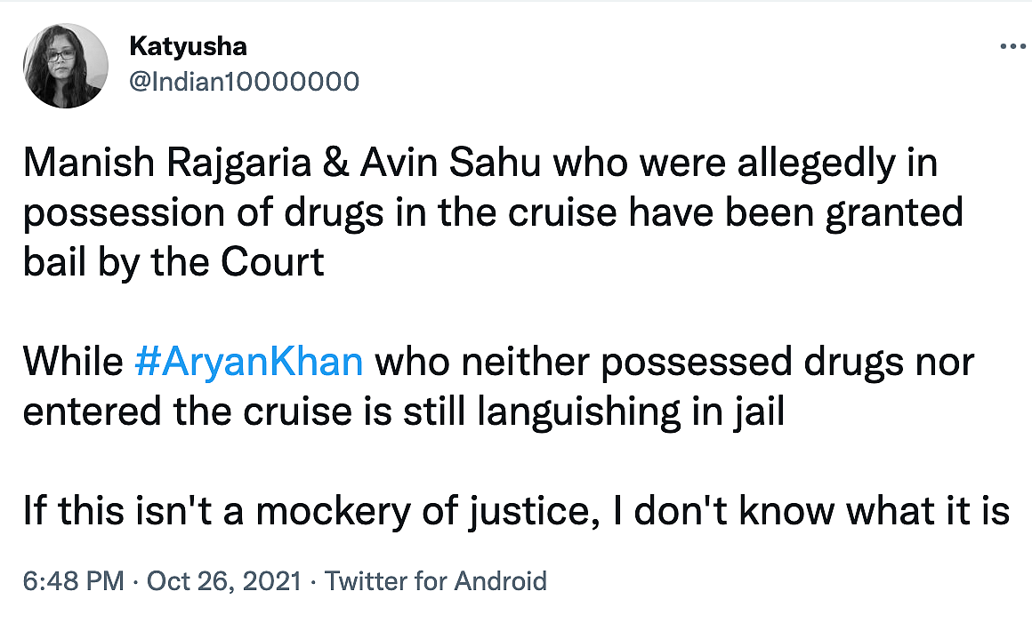 Twitter Calls Out “Hypocrisy” as Two Others Accused With Aryan Khan Get Bail
