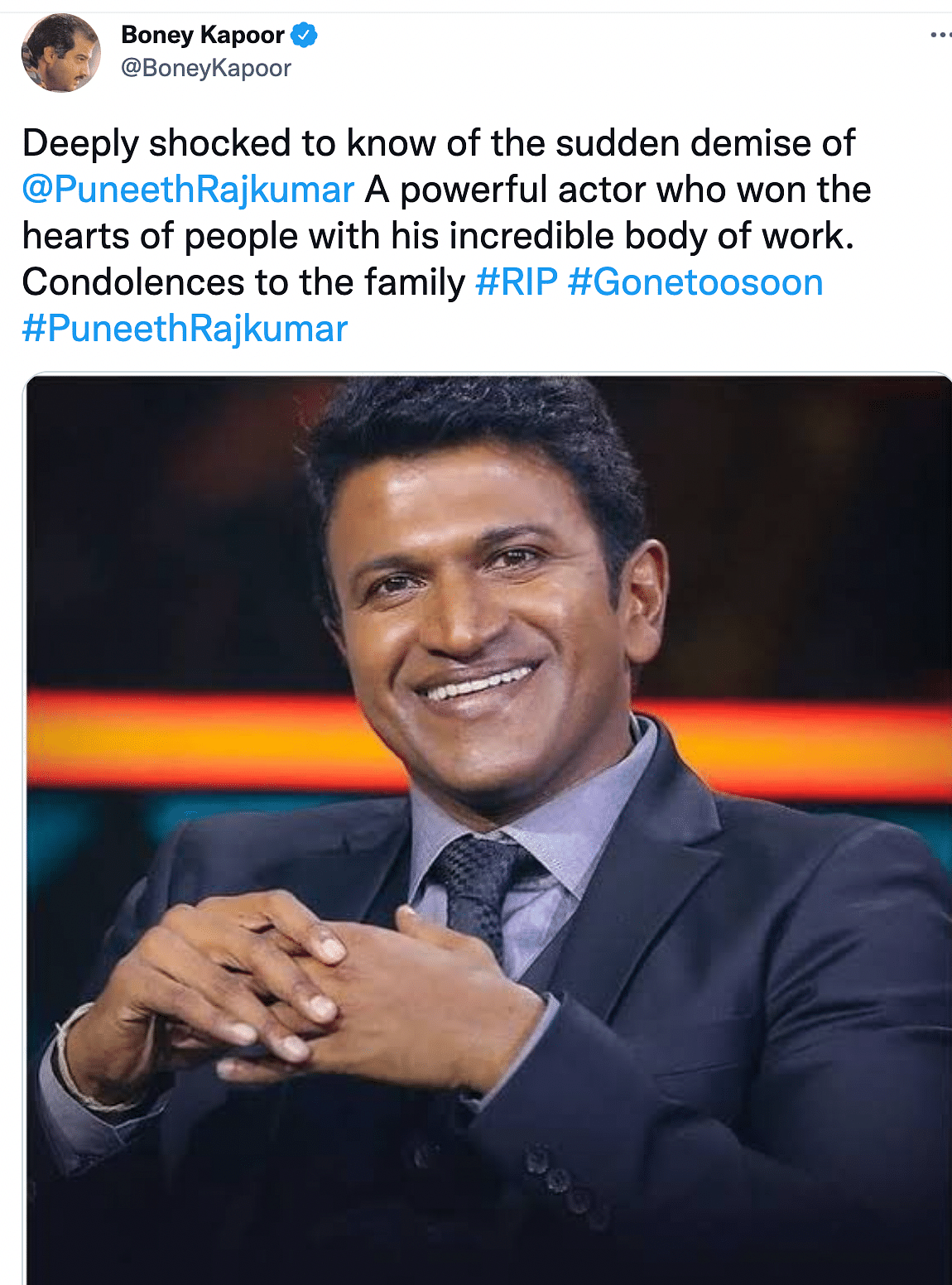 Puneeth Rajkumar passed away at the age of 46.