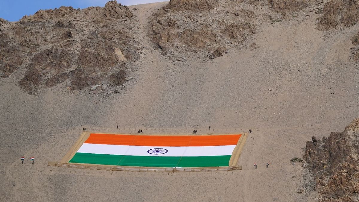 On Gandhi Jayanti, Army Displays Tricolour as World's Largest Flag Made of Khadi