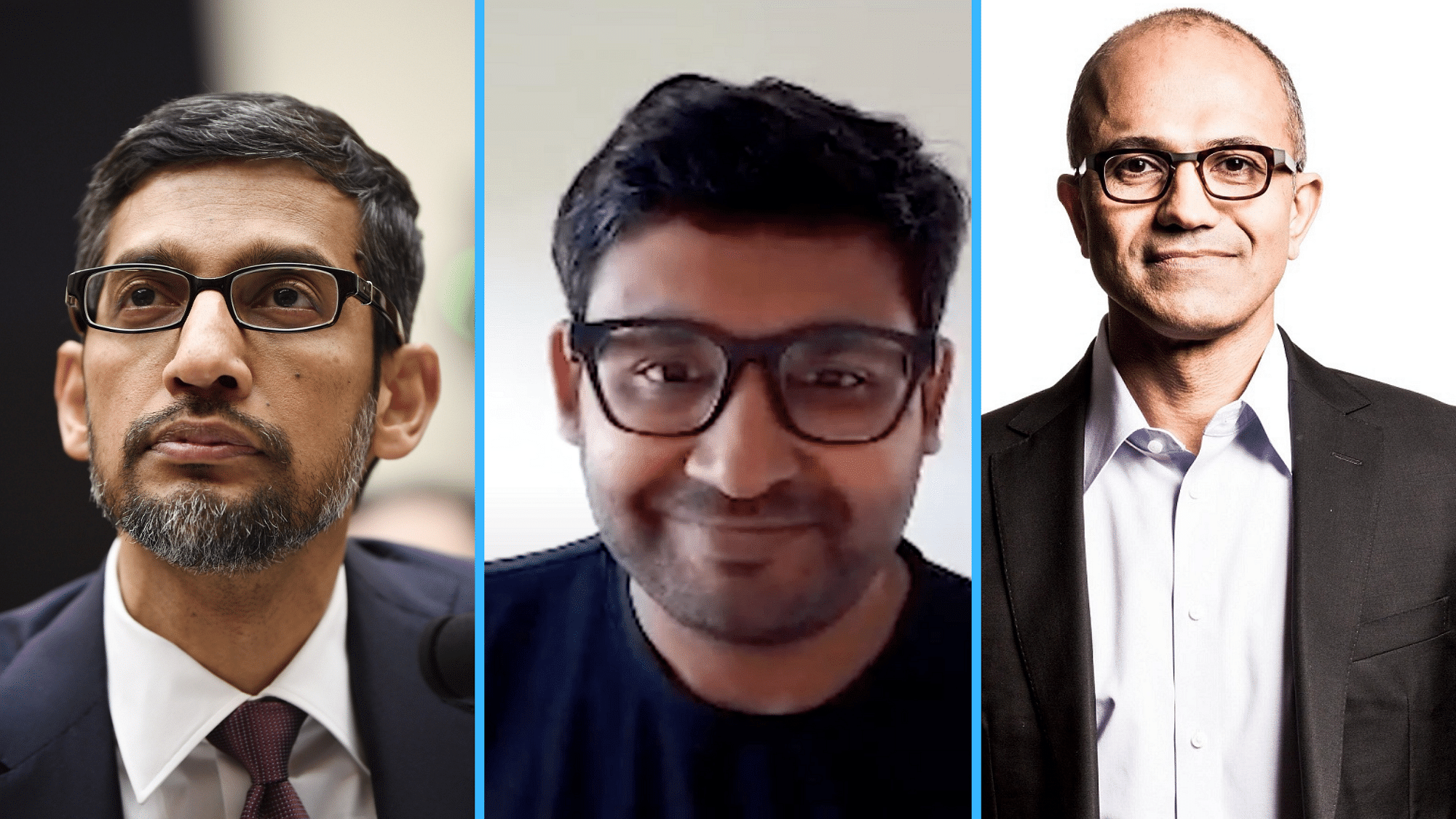 <div class="paragraphs"><p>Google CEO Sundar Pichai, Twitter CEO Para Agrawal, Microsoft CEO Satya Nadella.</p></div>