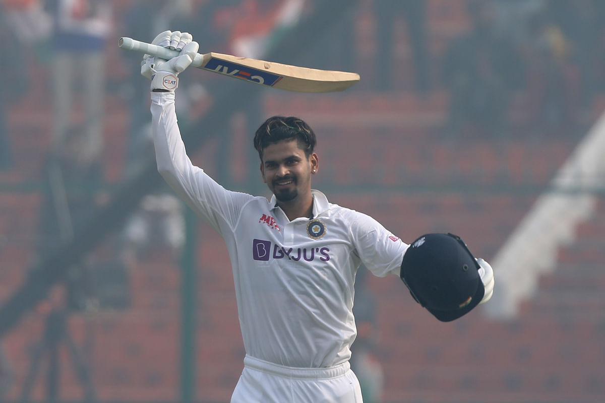 Shreyas Iyer spoke to the media after scoring a century on Test debut.