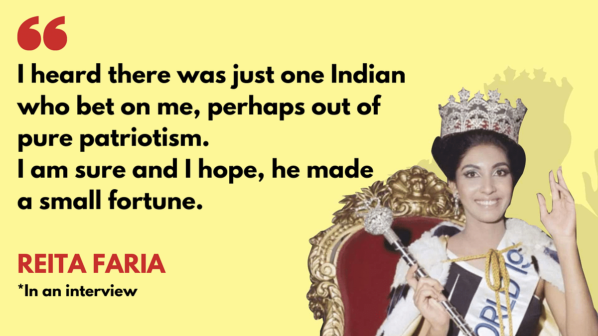 On 17 November 1966, when bookies were betting, her odds were 1:66. But she created history as Asia's 1st Miss World