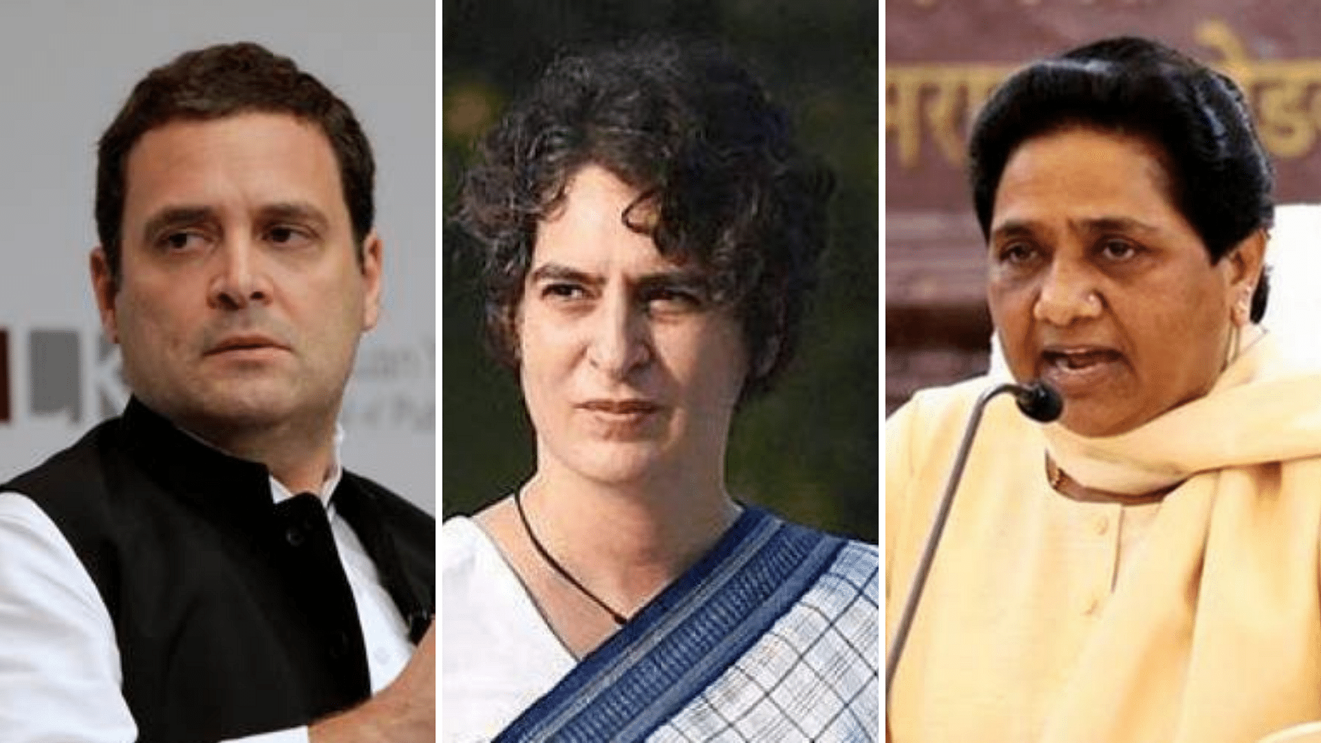 <div class="paragraphs"><p>Rahul Gandhi, Priyanka Gandhi, and Mayawati.</p></div>