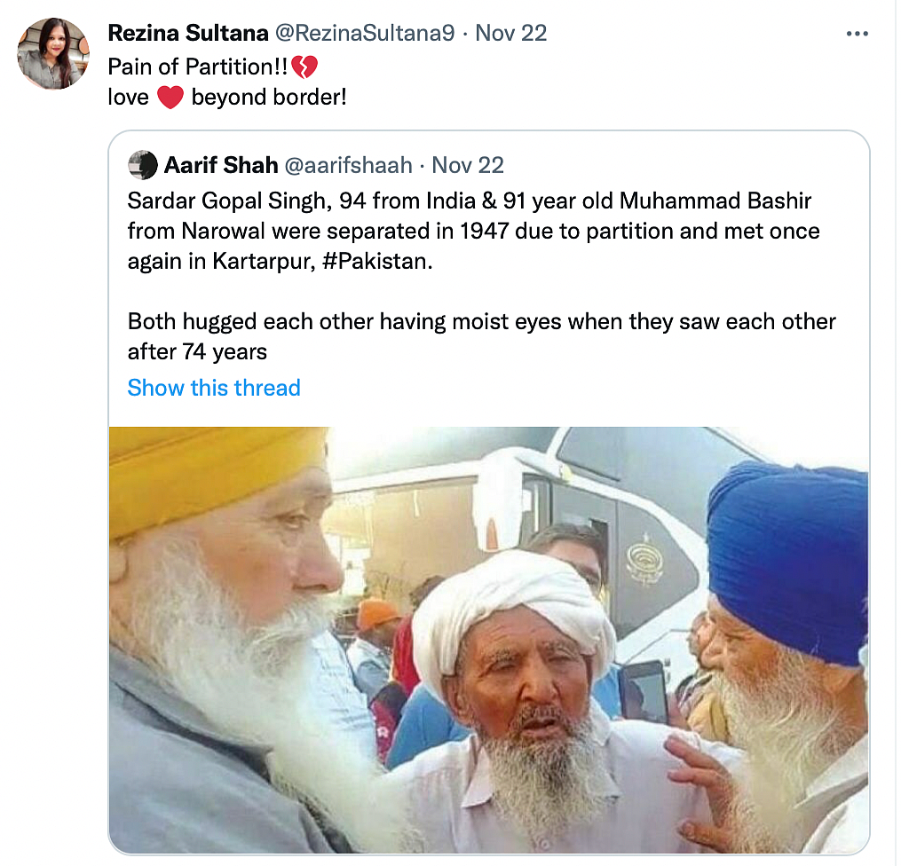 Separated by Partition, Two Friends Reunite at Kartarpur After 74 Years