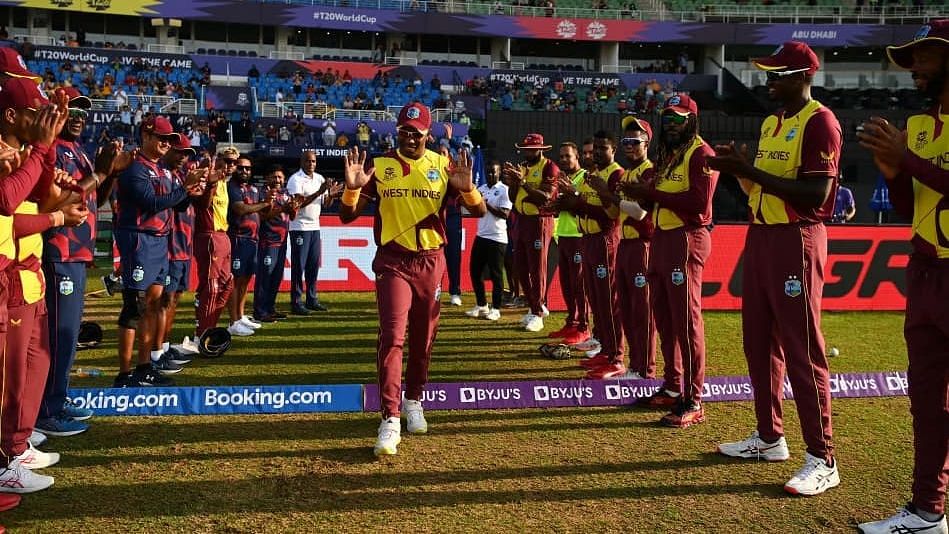 <div class="paragraphs"><p>Dwayne Bravo played his final match for West Indies on Saturday, in the T20 World Cup.</p></div>