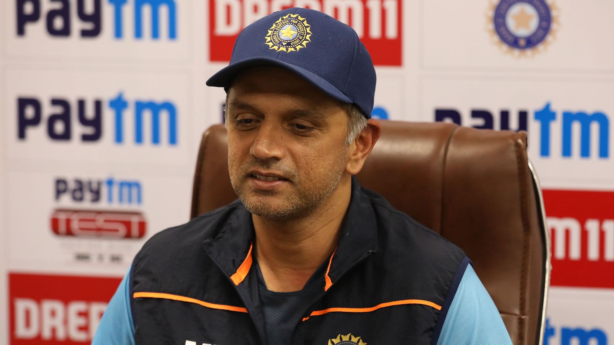 <div class="paragraphs"><p>Indian coach Rahul Dravid spoke to the media after the Kanpur Test ended in a draw.</p></div>
