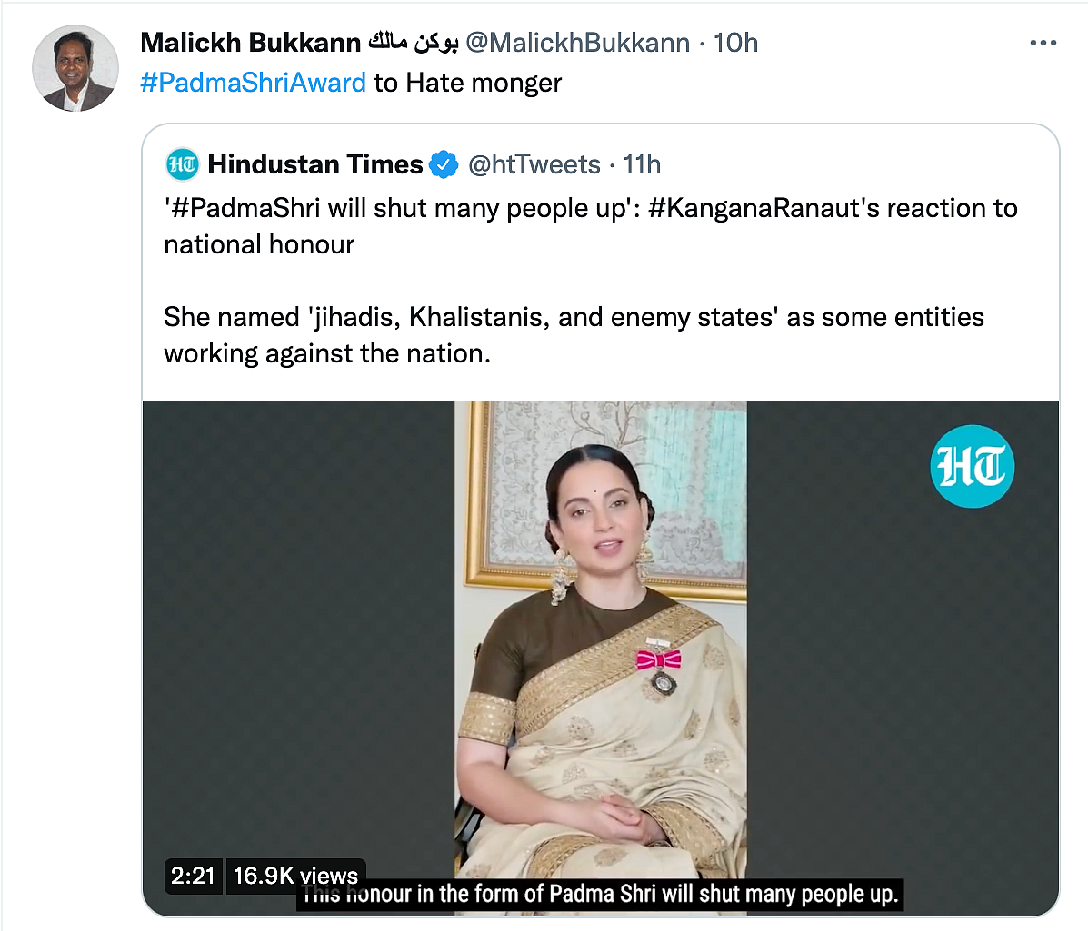 Fought Against ‘Khalistanis’ and ‘Jihadis’, Says Kangana, Twitter Reacts