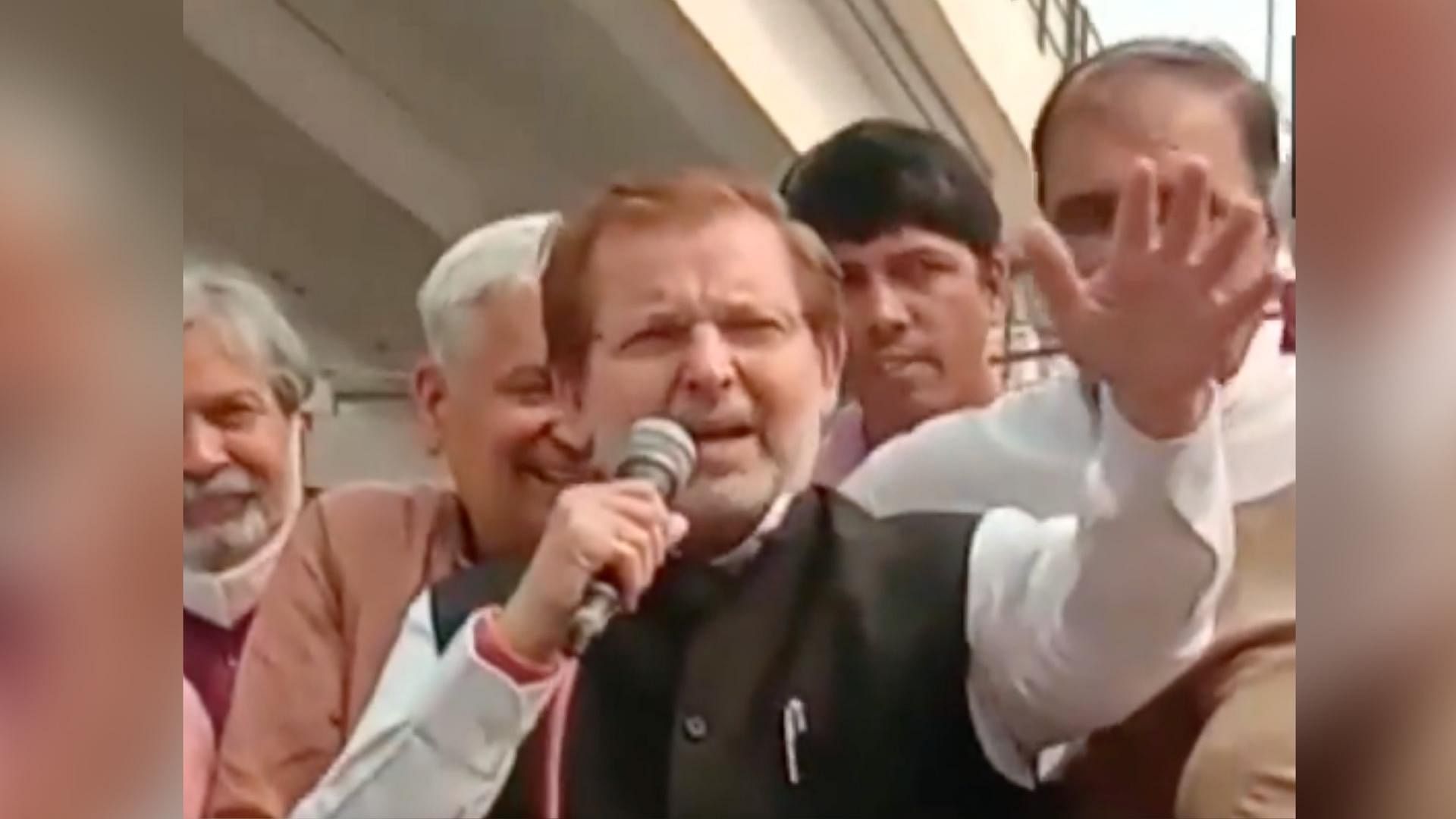 <div class="paragraphs"><p>Haryana Bharatiya Janata Party's (BJP) Rohtak MP Arvind Sharma addressing a crowd.</p></div>