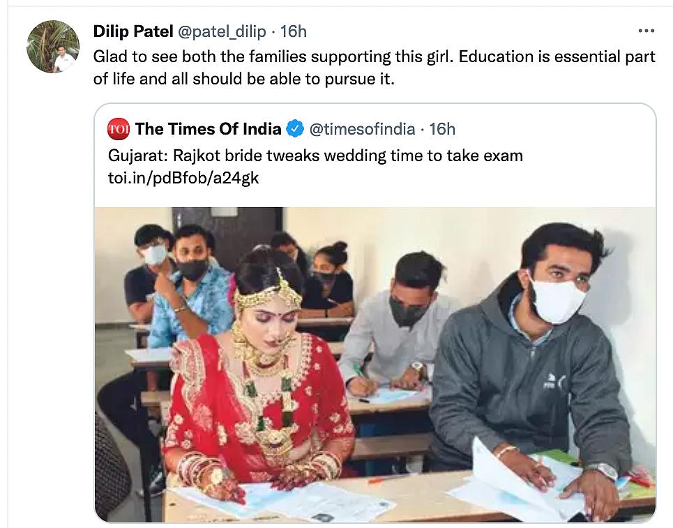 Bride Appearing for Exams Before Marriage Gets Lauded Online