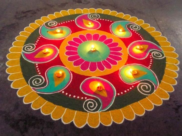 Happy Diwali Rangoli Design by Sangeeta!🥰 Diwali Rangoli Designs By  Sangeeta ll दिवाली की सुंदर रंगो... | Instagram