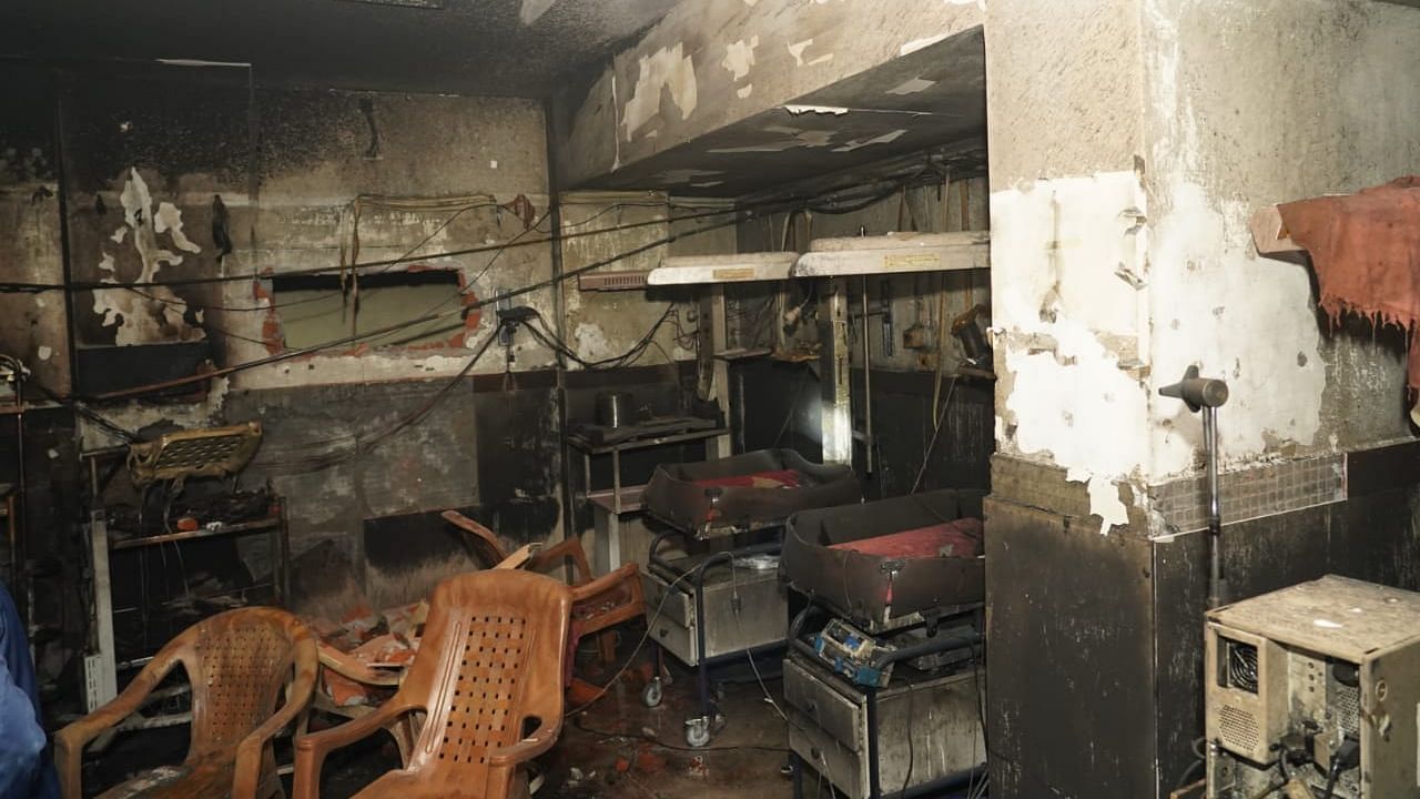 <div class="paragraphs"><p>The special ward after the fire was doused.</p></div>