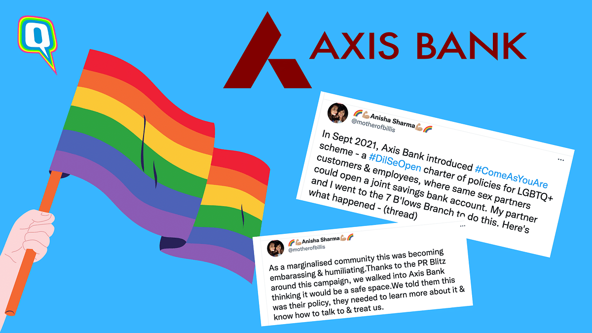 Same-Sex Couple Shares Unpleasant Experience of Opening Account at Axis Bank