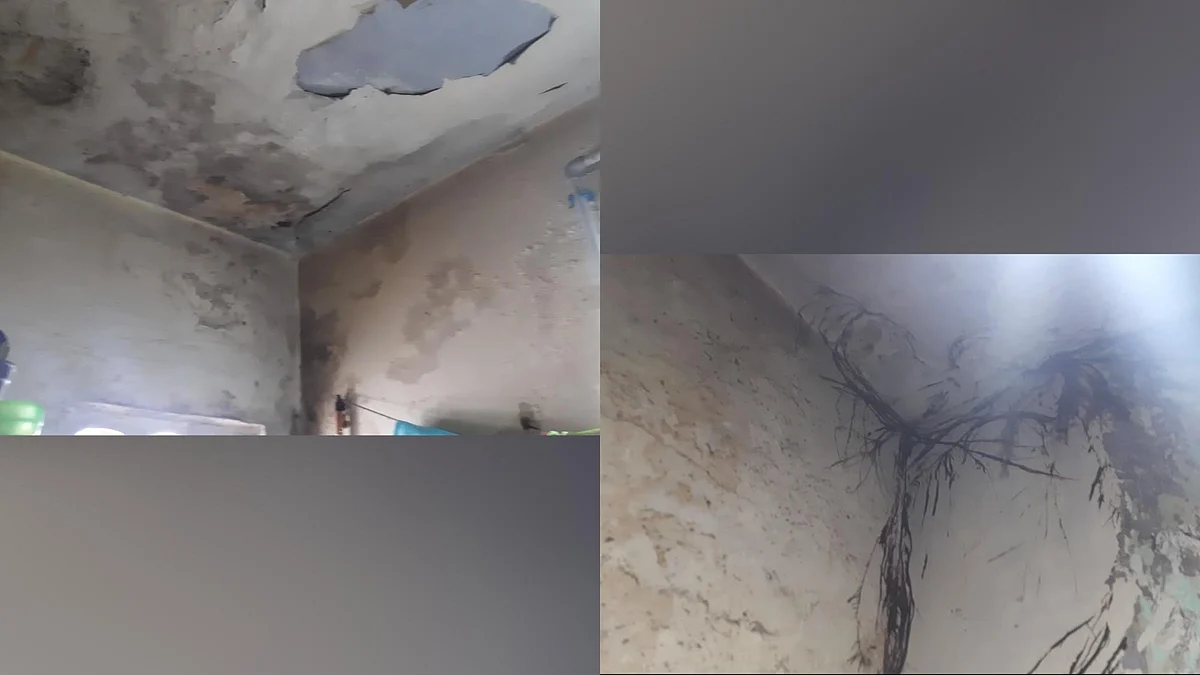 <div class="paragraphs"><p>The walls and ceiling of the houses have visible cracks that threaten the stability of the buildings.</p></div>