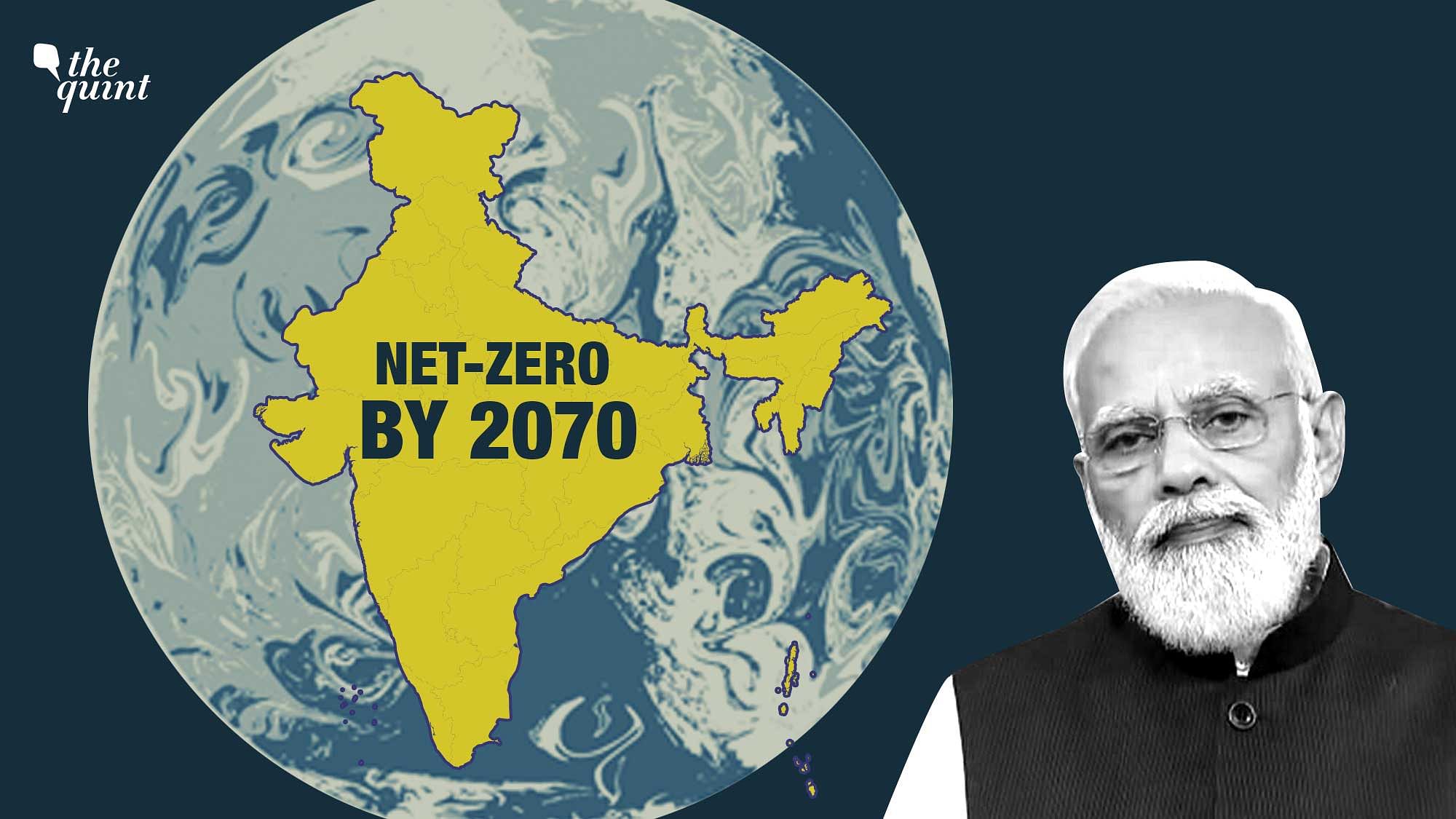 <div class="paragraphs"><p>PM Modi declared that India will achieve net-zero by 2070.</p></div>