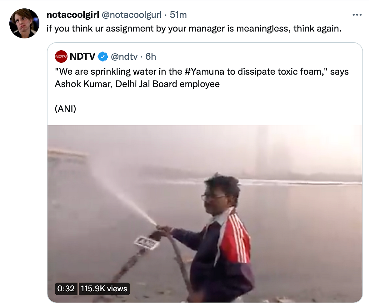 'RIP Science': Govt Sprays Water in Yamuna to Curb Toxic Foam, Twitter Reacts