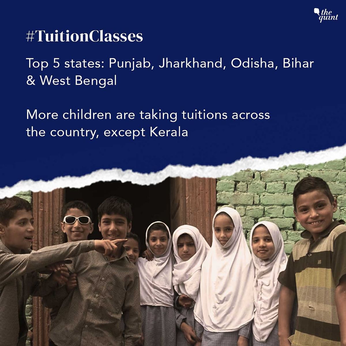 The national increase in government school enrollment is driven by states like UP, Rajasthan, and Punjab.