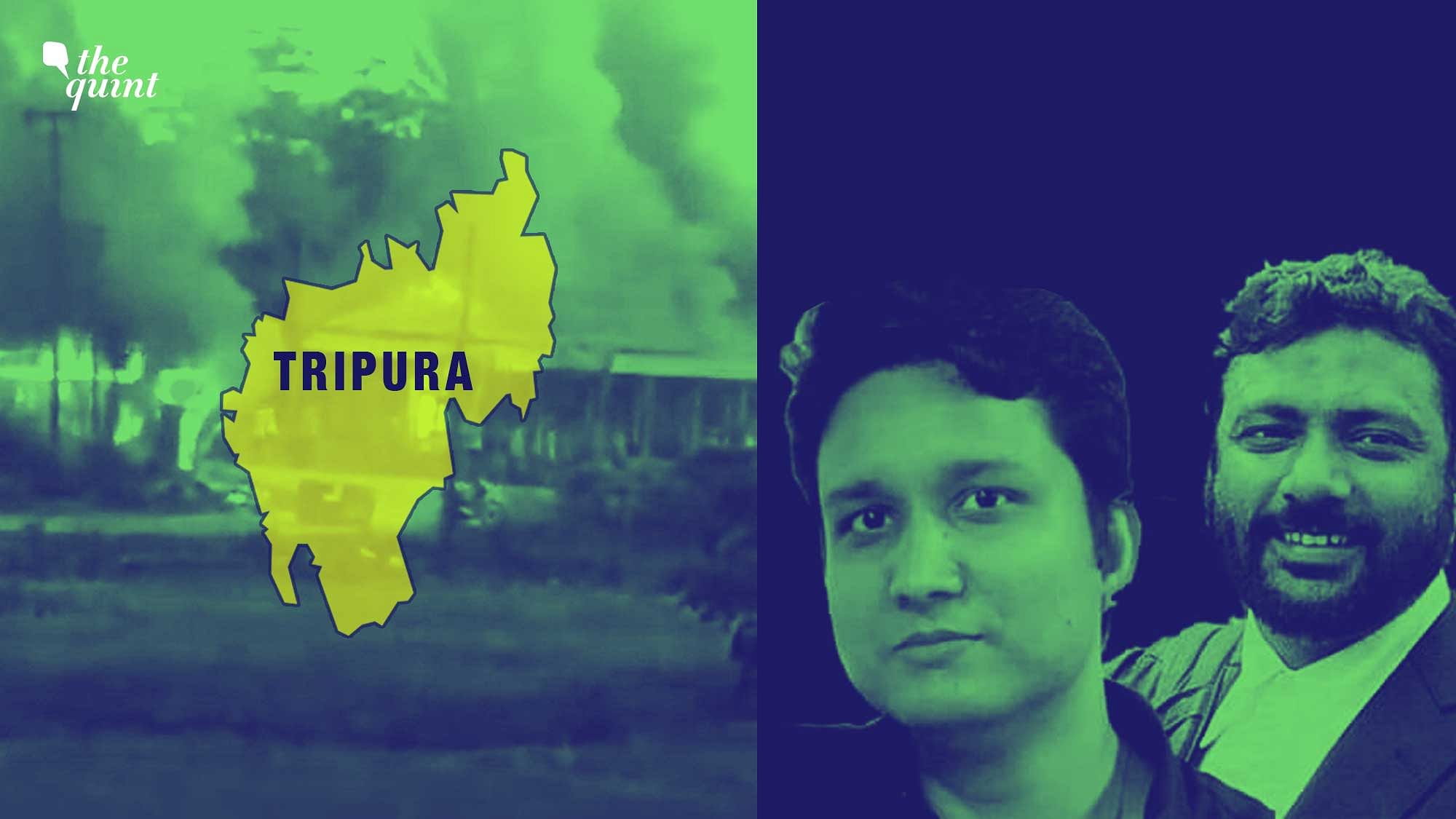 <div class="paragraphs"><p>Advocates Mukesh and Ansar Indori have been booked under UAPA for their posts about their findings about the Tripura violence.</p></div>