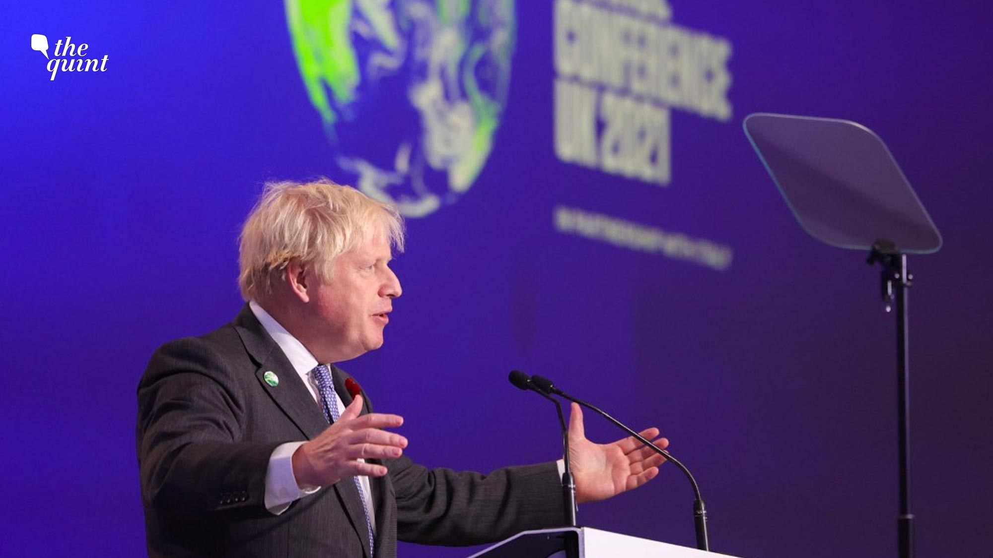 <div class="paragraphs"><p>UK Prime Minsiter Boris Johnson at the COP26 summit.</p></div>