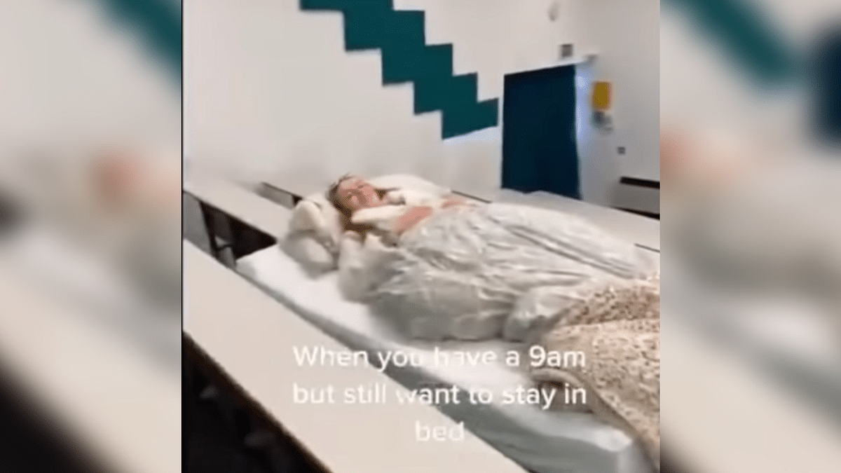 Watch: This Student Showing up to Class in a Mattress Is an Absolute Mood