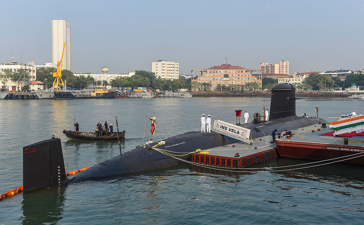 Called the INS Vela, this is the fourth Scorpene class submarine in the series of six submarines under Project 75.
