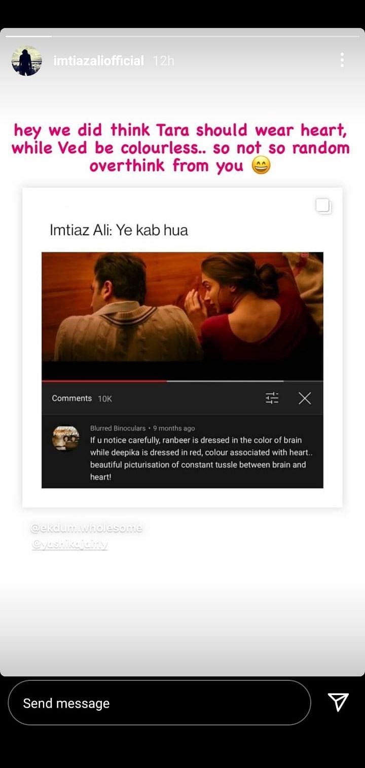 The user was trolled for milking a theory out of nowhere, until Imtiaz Ali himself confirmed it.