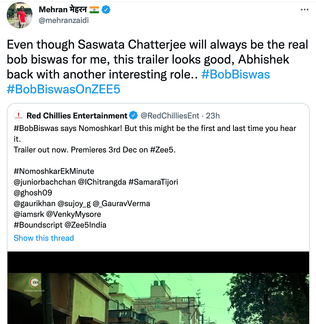 Saswata Chatterjee originally played the role of Bob Biwas in the 2012 film 'Kahaani'.