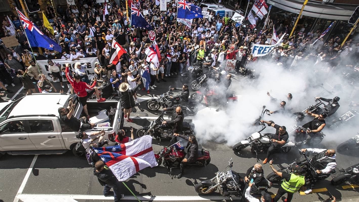 <div class="paragraphs"><p>Image from the protest in New Zealand.&nbsp;</p></div>