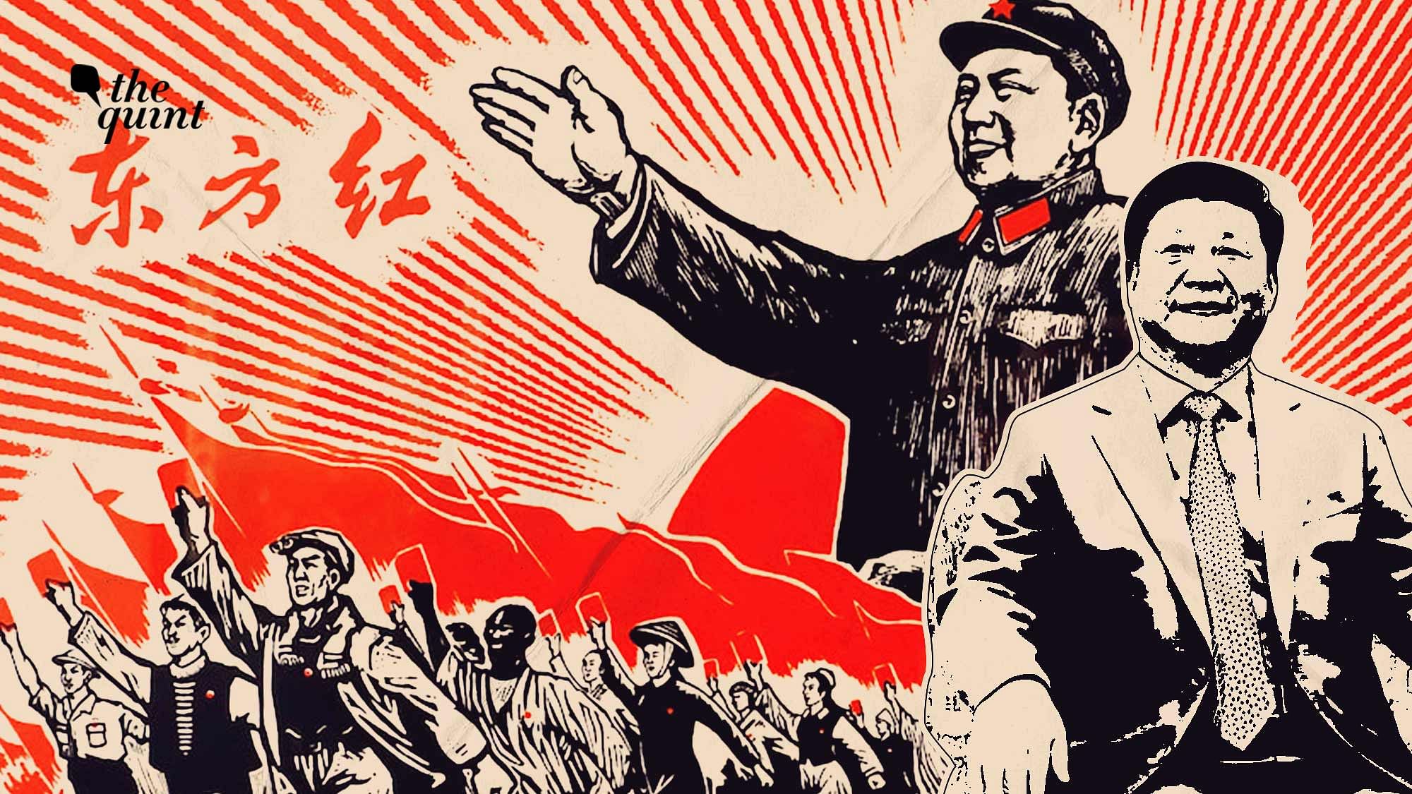 <div class="paragraphs"><p>China's famous propaganda poster featuring Mao Zedong. Xi Jinping has been added for representational purposes.&nbsp;</p></div>