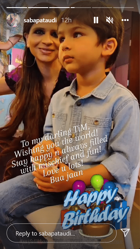 Kareena Kapoor called her son Taimur her 'tiger' in the post's caption. 